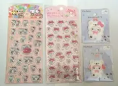 サンリオ ふわふわスノー ワッペン ぷくっとシール キティ マイメロ まとめ売り