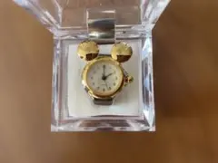 ディズニーDisneyミッキーマウスゴールド指時計リングウォッチ金色