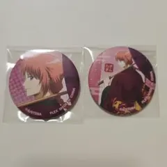 銀魂 和装×振り向き 缶バッジ2点　 神威