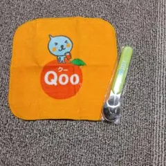 コカ・コーラキャラクター　Qoo　ミニタオル＆スプーンセット★のサムネイル