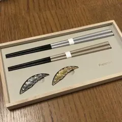 Francfranc 箸 箸置きセット フェザーモチーフのサムネイル