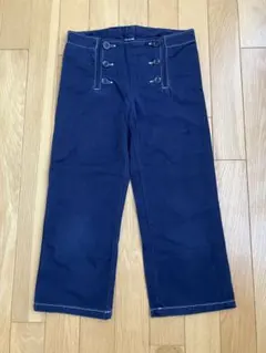 【美品】プチバトー　セーラーパンツ　8a /126cm 紺