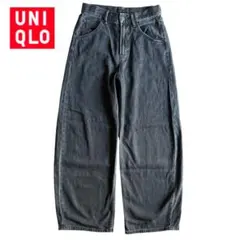 【25AW✨】ユニクロ バギーカーブジーンズ 23 丈短め 裾上げ無