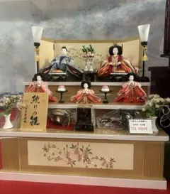 定価20万・大型 碧南人形 平安天鳳作最高級京六番親王飾り桐箱入 送料