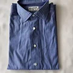 【マーガレットハウエル】 シャツ 長袖 ストライプ柄 大きめM 美品
