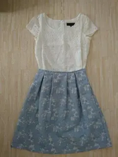 UNTITLED 花柄シャツのナチュラルビューティーのスカートのセット