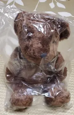 新品　WORLD BEAR ワールドベア　クマ　ぬいぐるみ チェック柄リボン付き