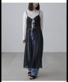 値下げ！FREE'S MART黒レース　ワンピース　レイヤード