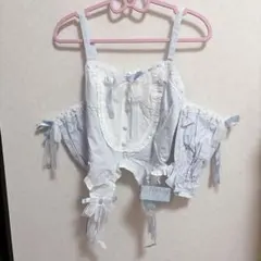 lilLilly Starryバイカラーリボンブラウスのサムネイル