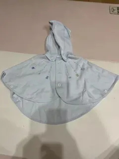 familiar 水色 ベビーポンチョ 60-90cm