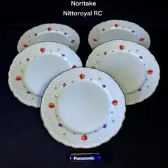 ノリタケ Nittoroyal RC　小花柄　ケーキ皿5枚　銘々皿　未使用保管品