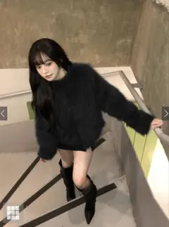 GRL ファーコートブラック