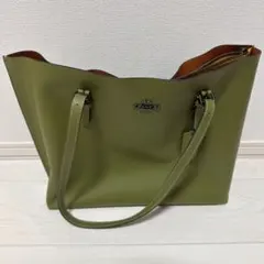 【COACH】オリーブグリーン レザー トートバッグ