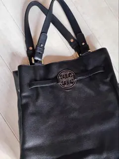 TORY BURCH ブラック レザー トートバッグのサムネイル