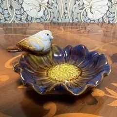 うつわやみたす さん 花と蝶の装飾皿 うつわやみたす 皿 蝶々 花 ピンク 器 うつわやみたす さん 花と蝶の
