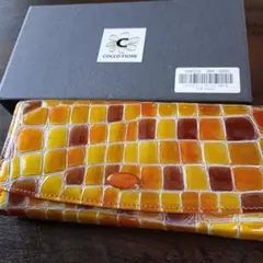 COCCO FIORE 格蘭迪爾 長夾 橘色