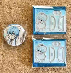 氷織羊　ブルーロック　極楽湯　ミニアクリルスタンド　缶バッジ