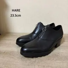 HARE フロントジップ シャークソール パンプス 23.5cm ブラックのサムネイル