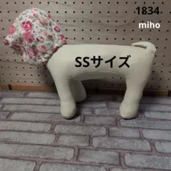 ［犬用スヌードSSサイズ］薔薇柄　白