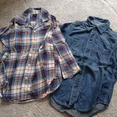 GapKids チェック柄 長袖シャツ Sサイズ　130
