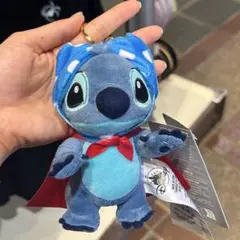 香港ディズニー　スティッチ マスコット ヒーロースタイル　キーホルダー