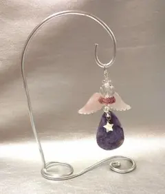 【チャロアイトの大エンジェル☆ペンダント／スタンド付き】天然石　パワーストーン