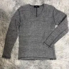 AZUL by moussy Vネック長袖カットソー グレーのサムネイル