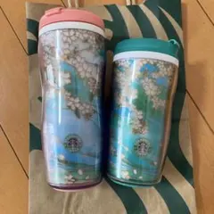 2011 旧ロゴ　Starbucks 桜デザイン タンブラーセット　2つセット