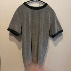 soyy. VLOUR RINGER T(gray×yomogi)