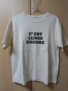 値下げ中　FORK&SPOON ロゴTシャツ アイボリー サイズ1のサムネイル