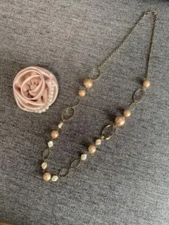 【美品】コサージュ＆ネックレス