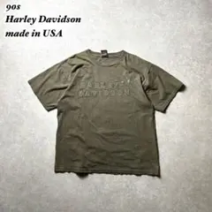 90sハーレーダビッドソンTシャツUSA製シングルステッチ両面プリハーレーロゴ