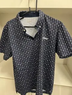 Titleist メンズ ゴルフシャツ 総柄 半袖