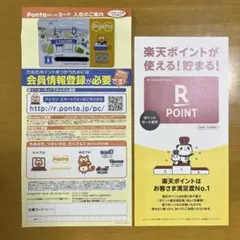 楽天ポイントカード Pontaカード ポンタくん ローソン 2点セット