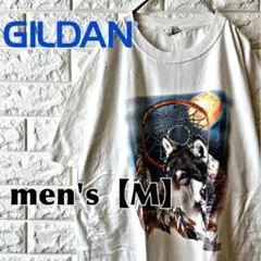 L93【GILDAN】プリントTシャツ【メンズM】ホワイト