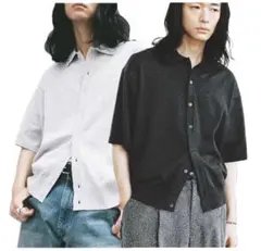 T/C BASIC HALF SLEEVE KNIT SHIRT 2点セットのサムネイル