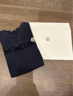 MONCLER Tシャツ ネイビーロゴsサイズ