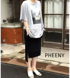PHEENY フィーニー ビッグワッフルスリットタイトスカート 1 ブラックのサムネイル