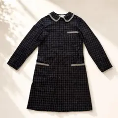 COMME des GARCONS フランス製 チェック ロングコート 千鳥のサムネイル