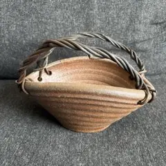 陶器製ブラウン楕円形鉢