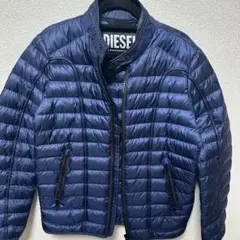 DIESEL ネイビー ダウンジャケット　ライダーズ　Mサイズ　大きめです
