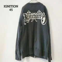 訳ありIGNITION FORTYFIVE ブラック スウェットジップ　裏起毛