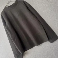 glossibeaut 黒のフリースクルーネックセーター M