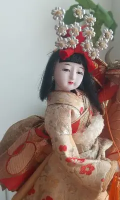 八重垣姫 赤姫 豊玉作 特選舞踊人形 衣装人形 日本人形 舞踊 兜 市松