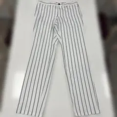adidas ゴルフウェア ストライプ パンツ メンズ　79 ホワイト