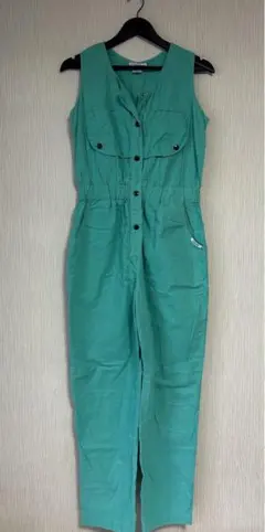 vintage オールインワン　つなぎ　緑　グリーン　ジャンプスーツのサムネイル