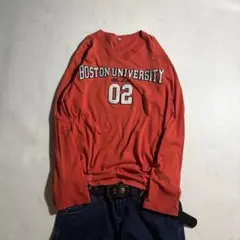 00s OLD UNIQLO v-neck l/s ストリート 刺繍 ワッペンのサムネイル