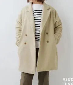 ロフトラボ×ザンター　ダブルブレストミドルダウンコート日本製ダウン