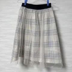 チェック柄チュールスカート 120サイズ