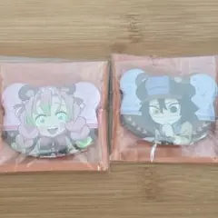 鬼滅の刃 実りの秋まつり ランダムくま缶バッジ 伊黒小芭内　甘露寺蜜璃